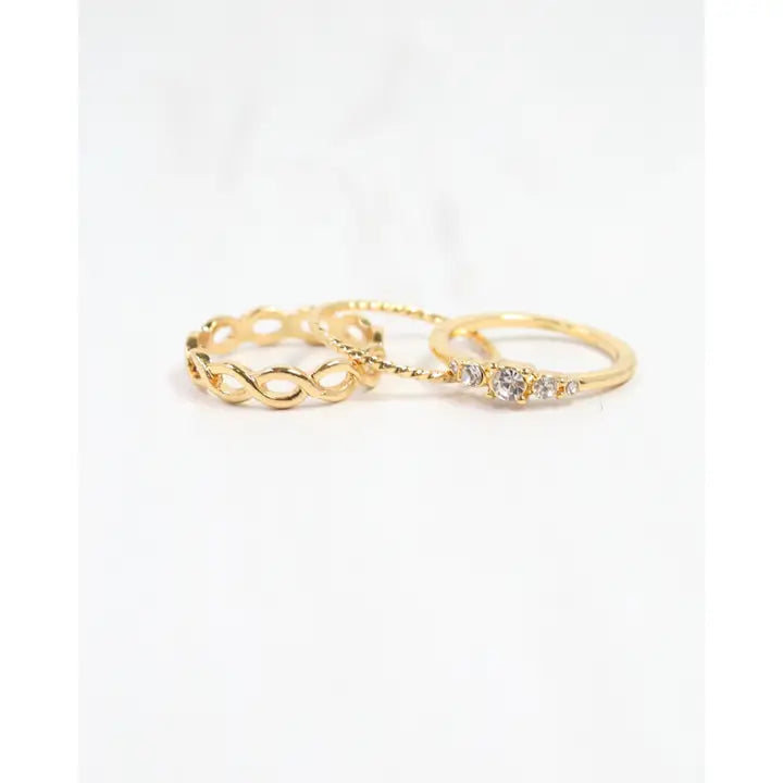 Caroline Hill Arwen Ring Set Gold