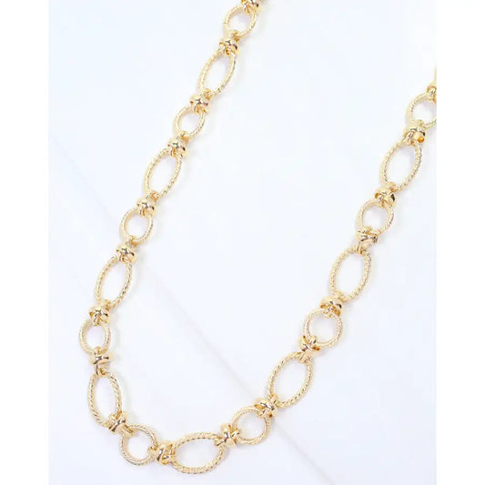 Caroline Hill Autumn Link Necklace Gold