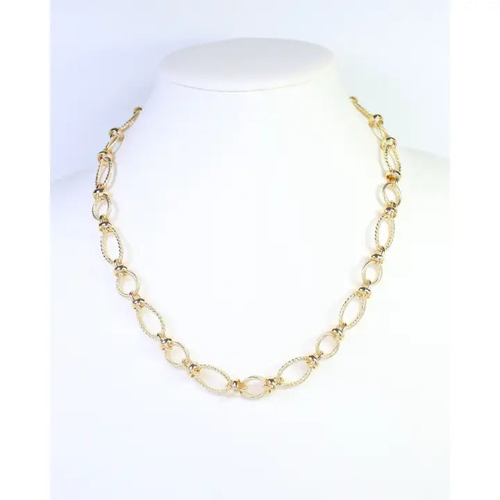 Caroline Hill Autumn Link Necklace Gold