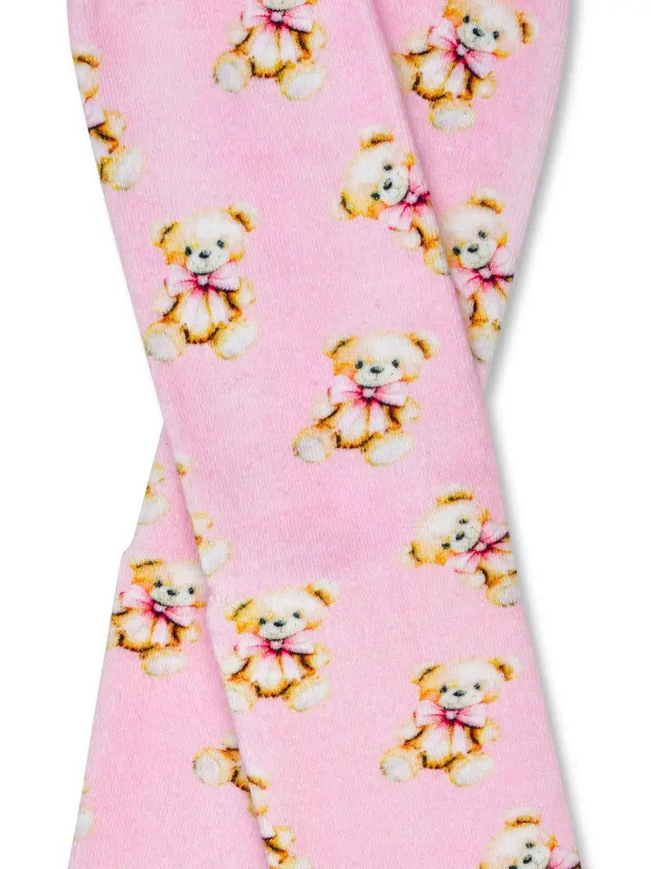 Girls Beary Cute Pink Socks