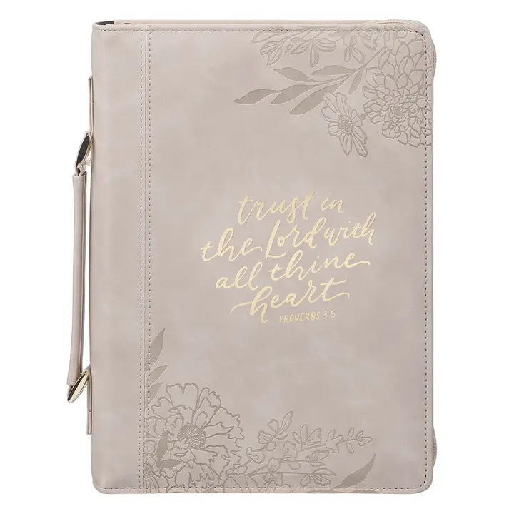 Bible Cover Fashion Taupe Trust in the Lord Prov. 3:5