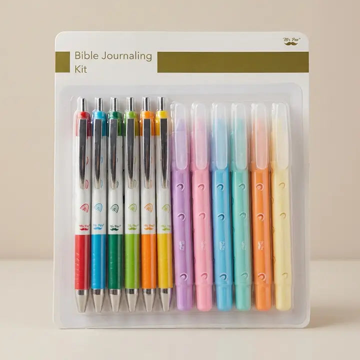 Mr. Pen Bible Highlighters & Pens No Bleed 12