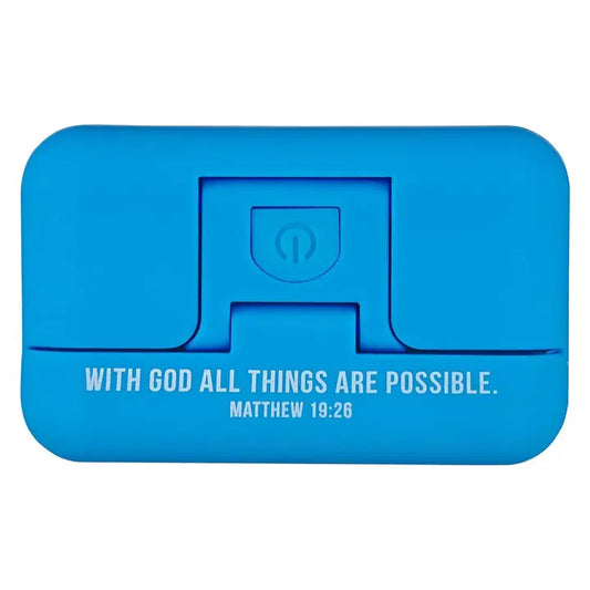Book Light Blue with God All Things Are Possible Matt. 19:26