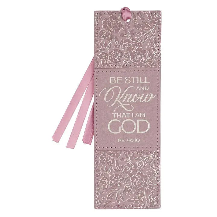 Bookmark Faux Leather Purple Be Still and Know Ps. 46:10
