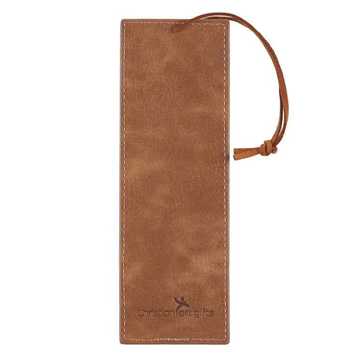 Bookmark Faux Leather Tan Trust in the Lord Prov. 3:5-6