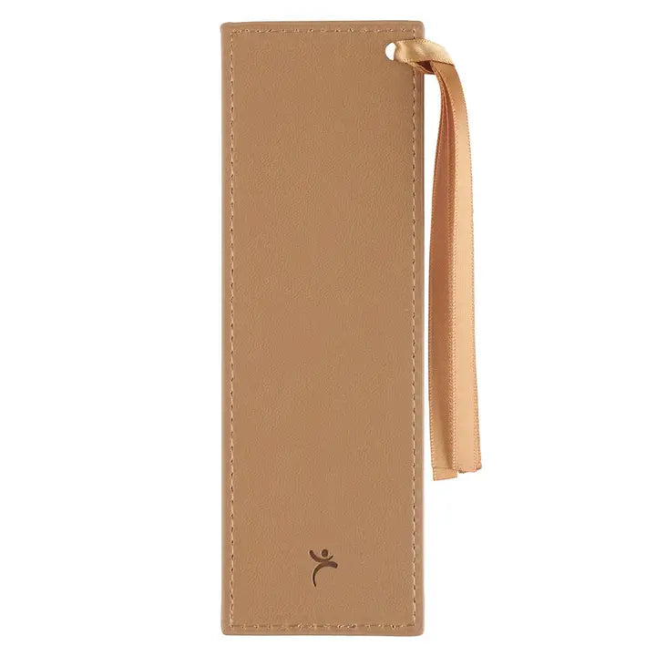 Bookmark Faux Leather Butterscotch Give Thanks Ps. 106:1