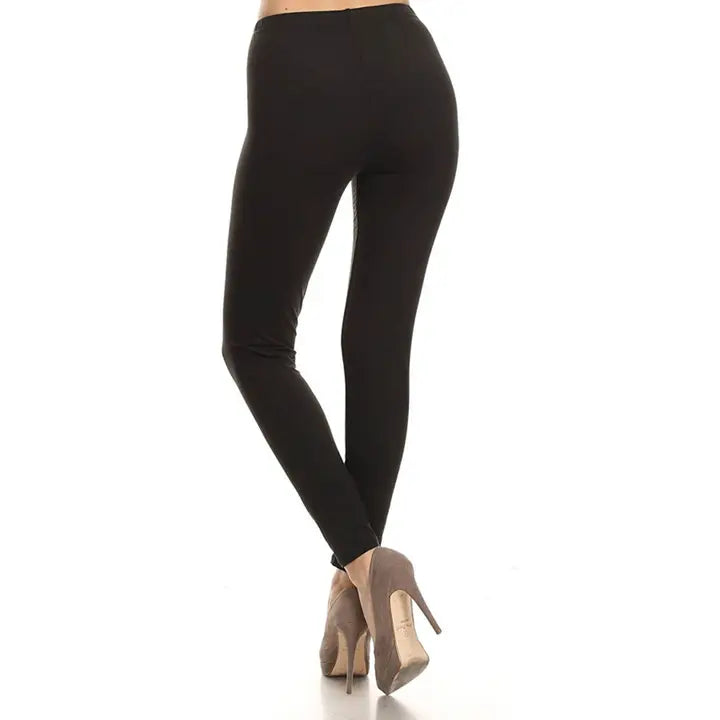 Womens One Size Black Buttery Soft High Waist Solid Leggings