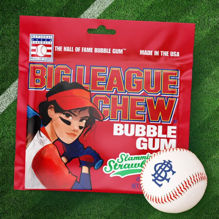 Big League Chew - Strawberry Bubble Gum Flavor