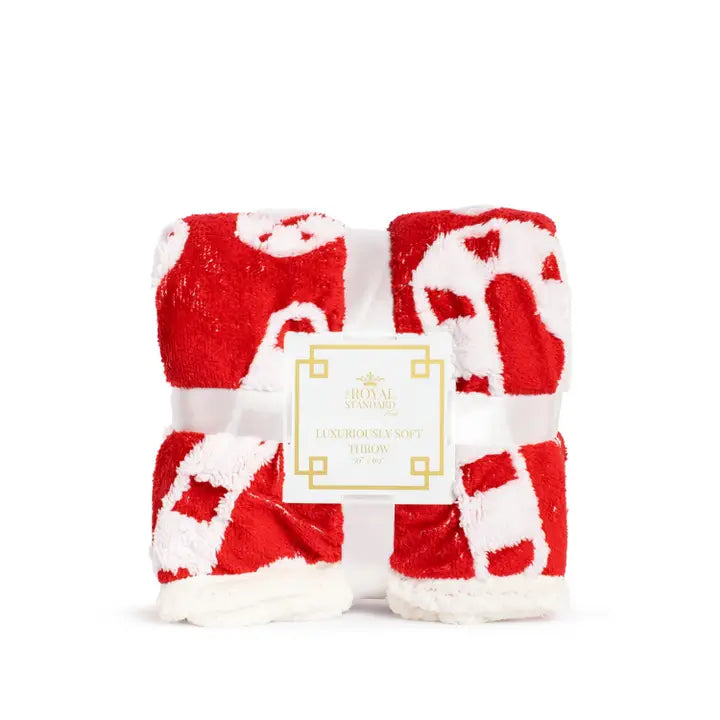 The Royal Standard Candy Cane Throw Red/White 50x60