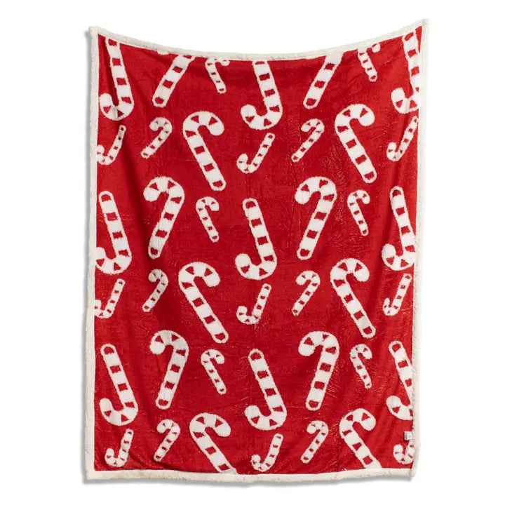 The Royal Standard Candy Cane Throw Red/White 50x60