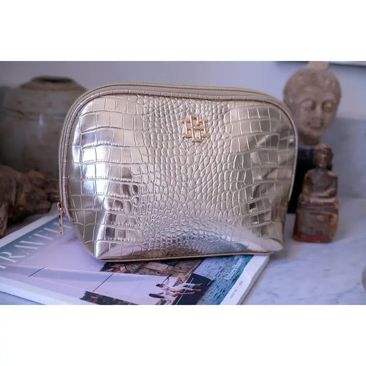 Caroline Hill Capri Large Pouch Gold