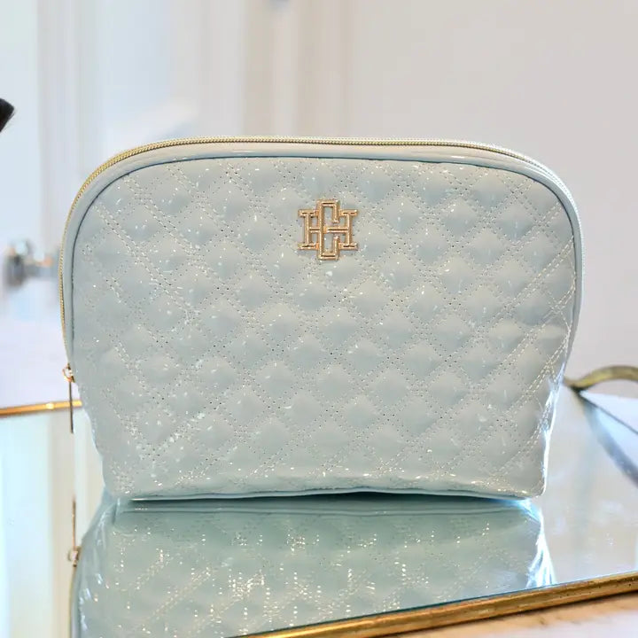 Caroline Hill Capri Large Pouch Light Blue Patent