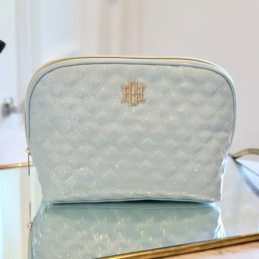 Caroline Hill Capri Large Pouch Light Blue Patent