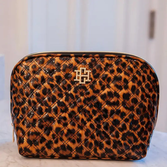 Caroline Hill Capri Large Pouch Spotted Patent