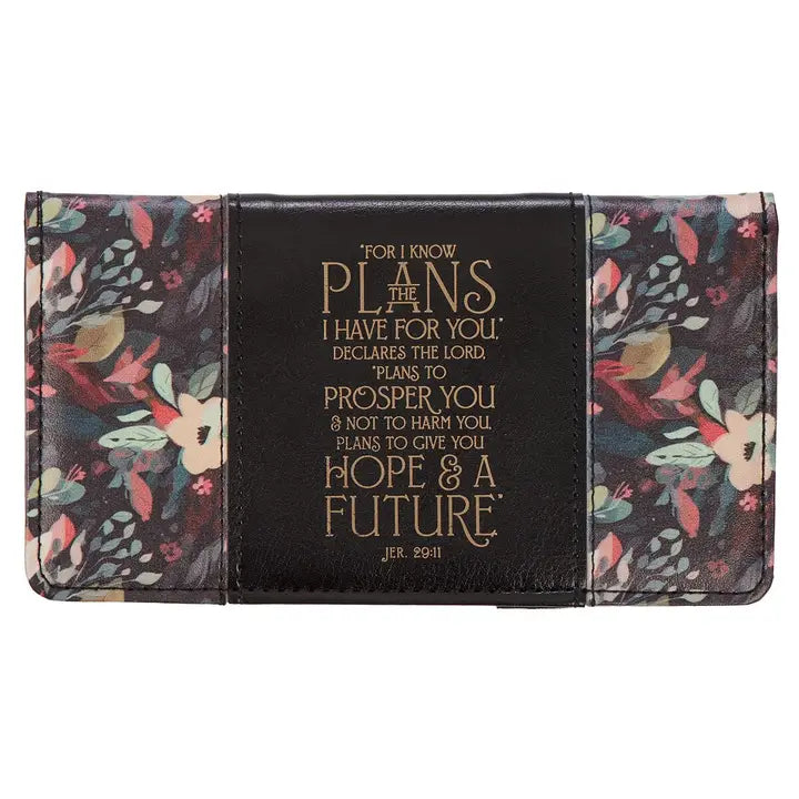 Checkbook Wallet Black Hope & A Future Jer. 29:11