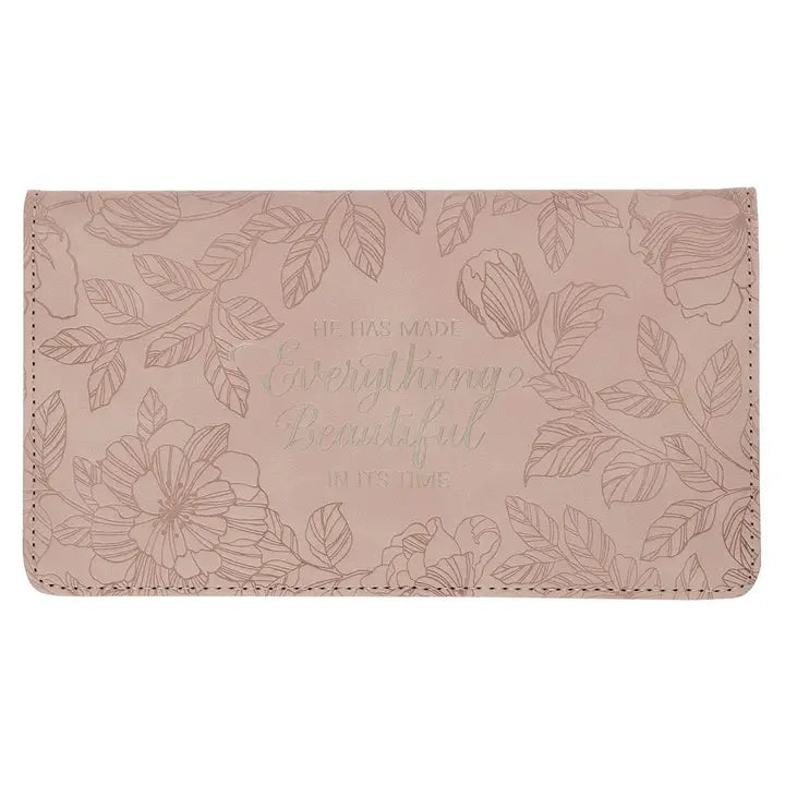 Checkbook Wallet Pink Everything Beautiful Ecc. 3:11