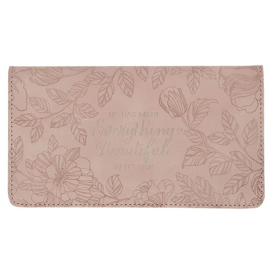Checkbook Wallet Pink Everything Beautiful Ecc. 3:11