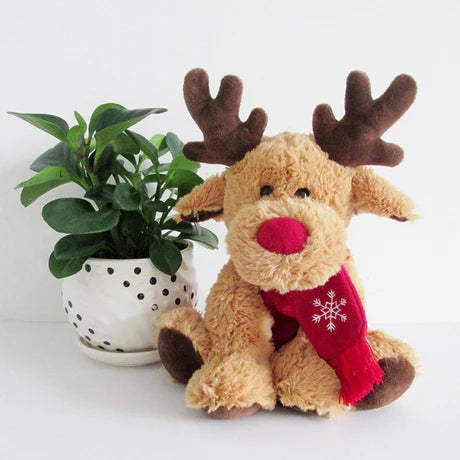 12" Christmas Elk Plush
