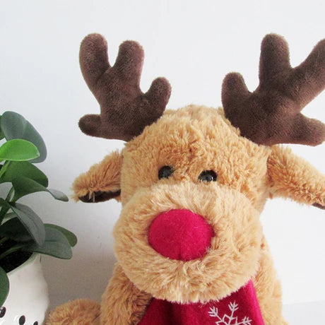 12" Christmas Elk Plush