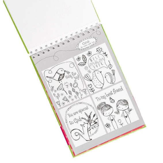 Coloring Book Wirebound Inspirational For Girls
