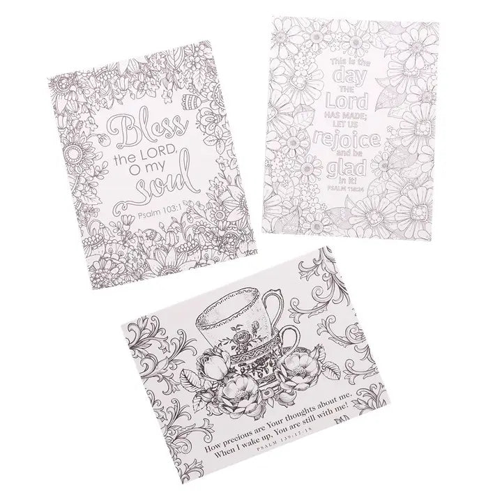Coloring Cards Boxed Psalms in Color