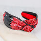 Sanders Sequin Headband BLACK RED