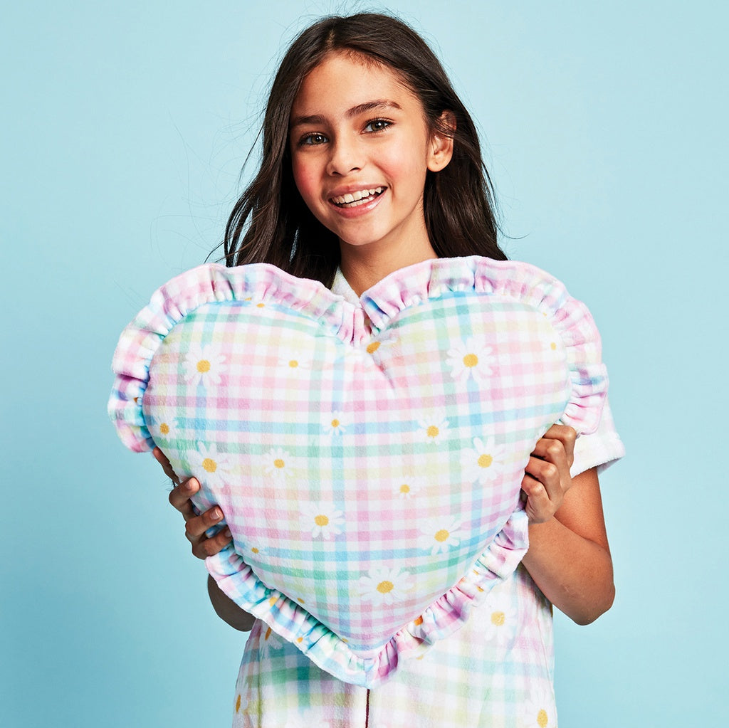 Daisy Gingham Heart Plush
