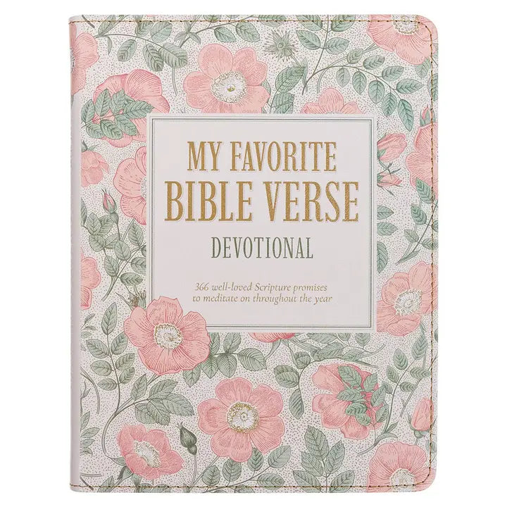 Devotional My Favorite Bible Verse Faux Leather Pink