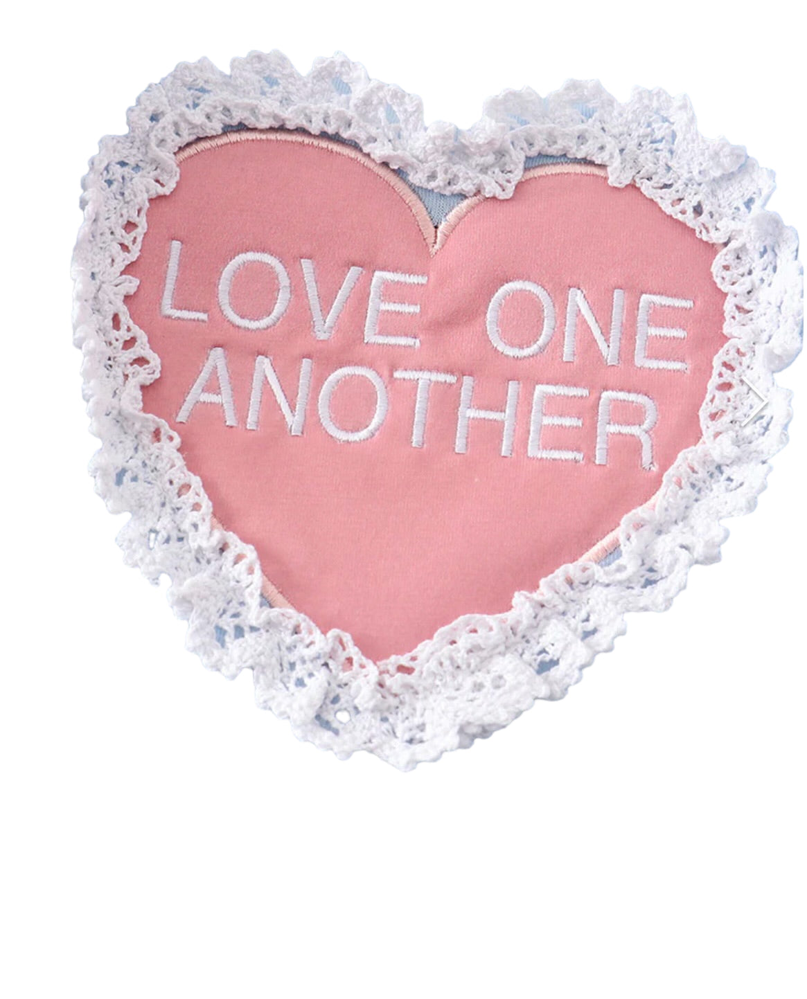 Blue Valentine’s Day Heart Appliqué Dress