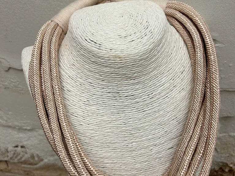 Ecru Slub 8-Strand Necklace