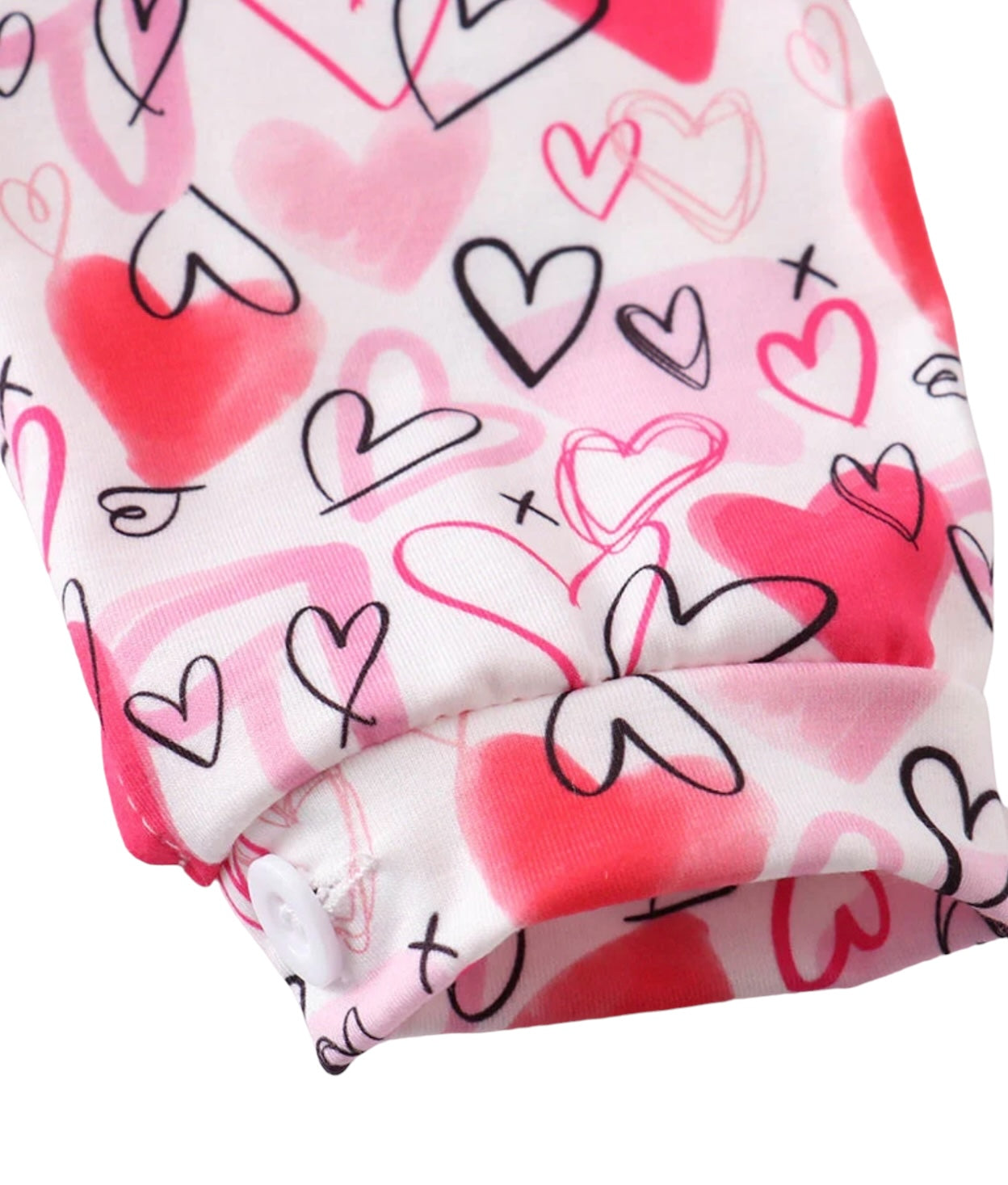 Girls Pink Valentine's Day Heart Embroidery Set