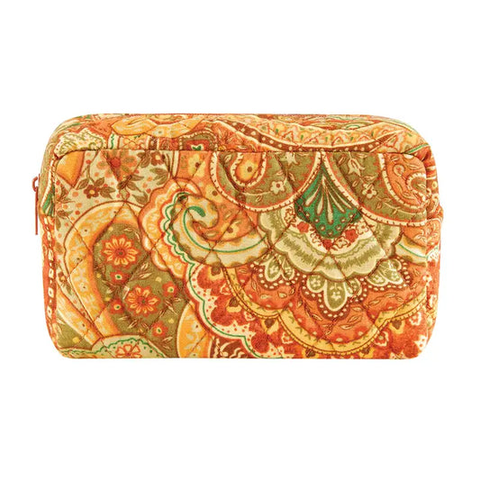 Fall/Harvest Tangiers Orange Makeup Bag