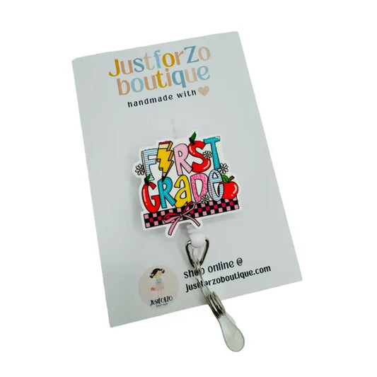First Grade Colorful Badge Reel