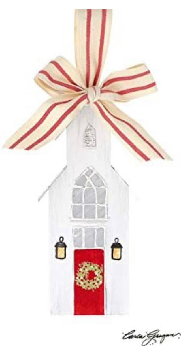 Ornament Large Christmas Church White