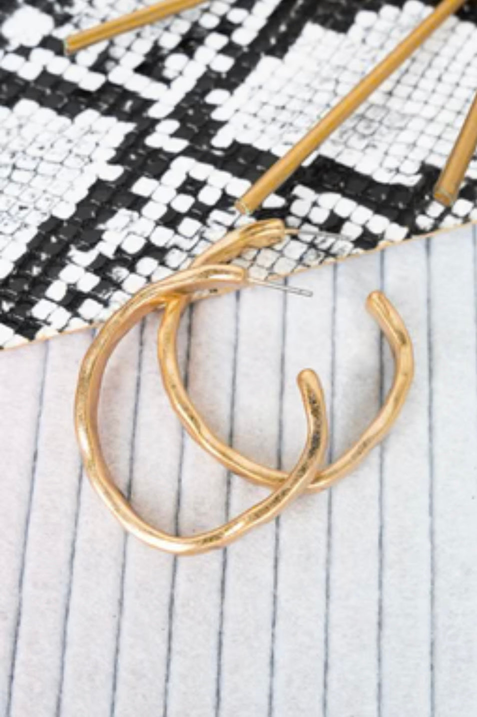 West Shore Cristina Goldtone Hoop Earrings