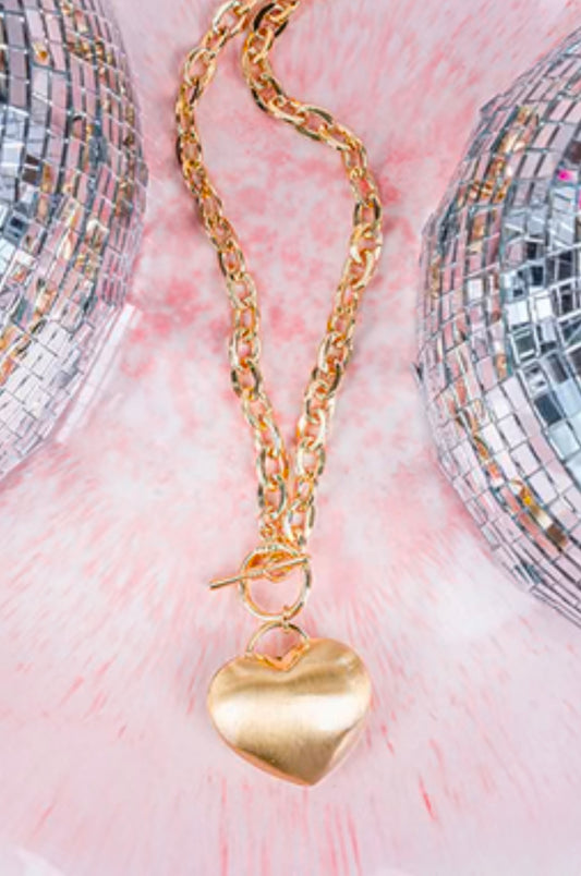 WEST SHORE KIND-HEARTED GOLDTONE NECKLACE