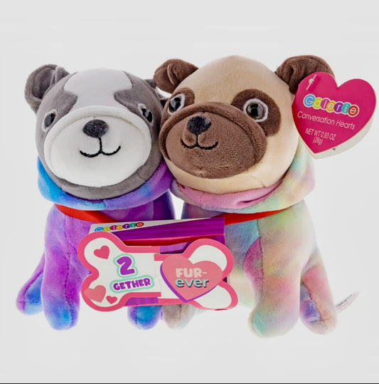 Galerie Valentine’s Hugging Dogs & Conversation Hearts