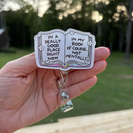 Funny Book Lover Badge Reel