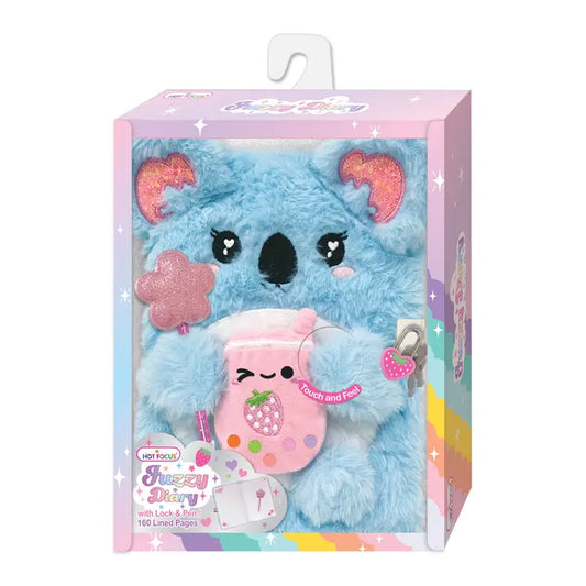 Fuzzy Diary with Lock and Keys, Koala