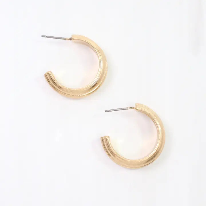 Caroline Hill Gilcrest Hoop Earring Worn Gold