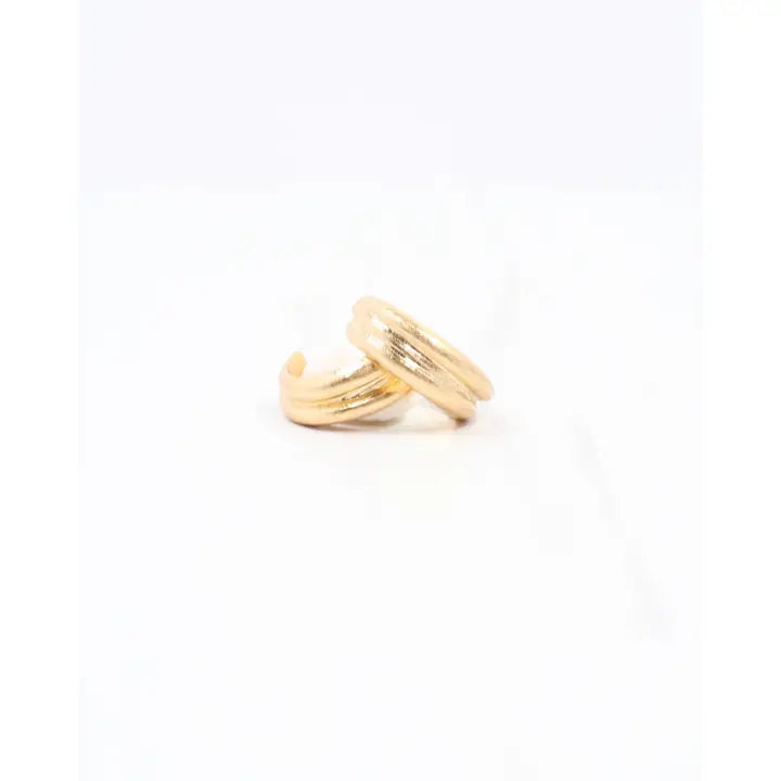 Caroline Hill Gilcrest Hoop Earring Worn Gold