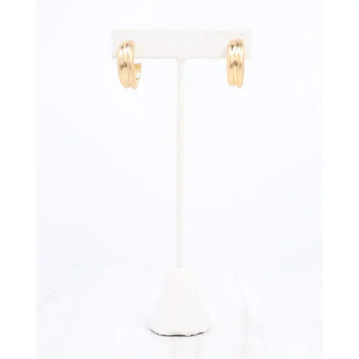 Caroline Hill Gilcrest Hoop Earring Worn Gold