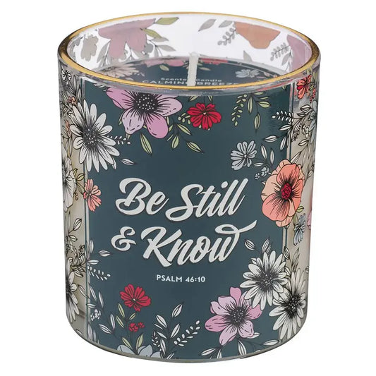 Glass Candle Be Still & Know Ps. 46:10