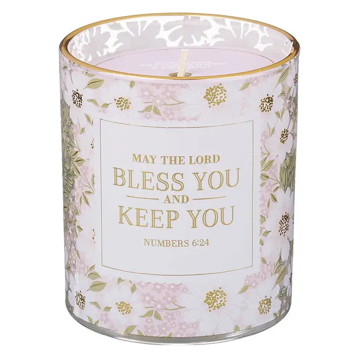 Glass Candle Bless You and Keep You Num. 6:24