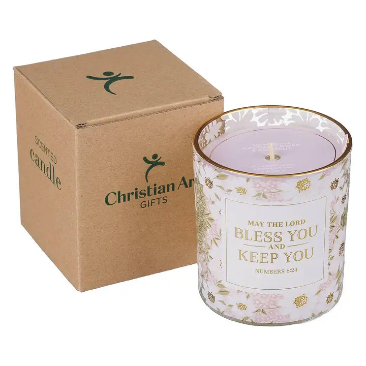 Glass Candle Bless You and Keep You Num. 6:24