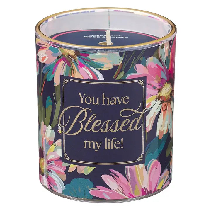 Glass Candle You Have Blessed My Life