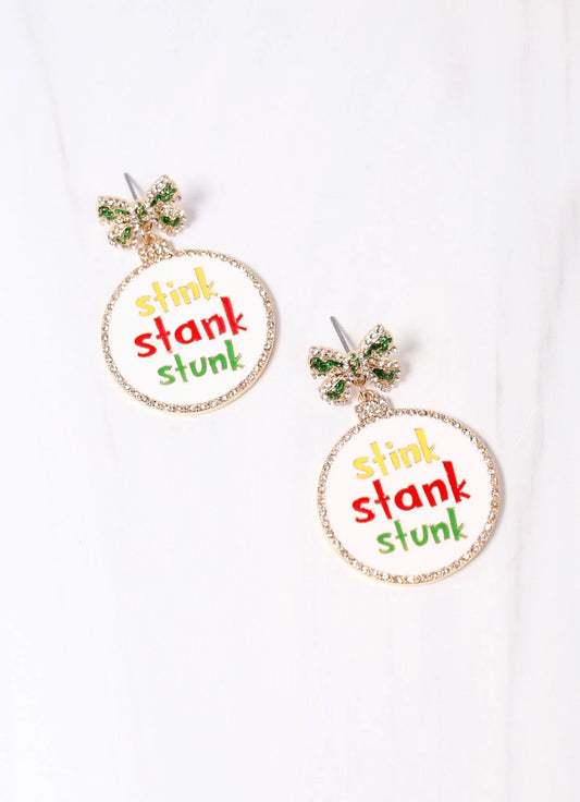 Stink Stank Stunk Earrings WHITE