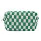 Zenana Green Checkered Makeup Cosmetic Pouch Bag