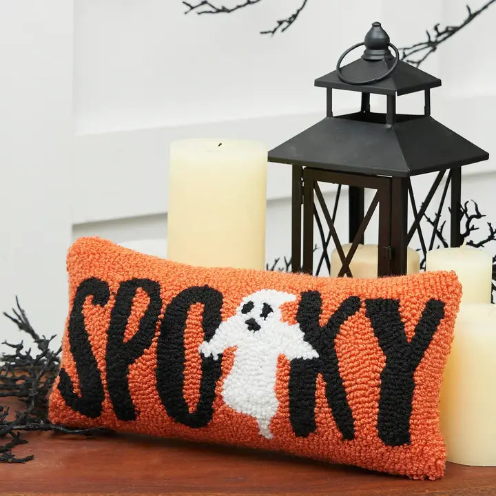 Halloween Spooky Ghost Throw Pillow