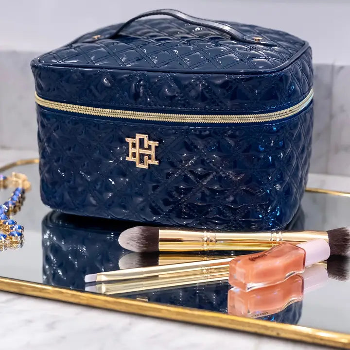 Caroline Hill Hampton Train Case Navy